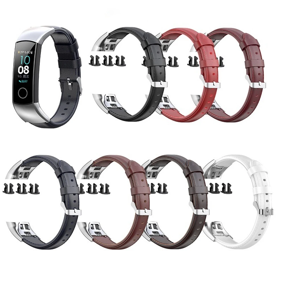 Масляный восковой кожаный ремешок для часов Huawei Honor Band 5/4ENC Standard Edition CRS-B19/CRS-B19S