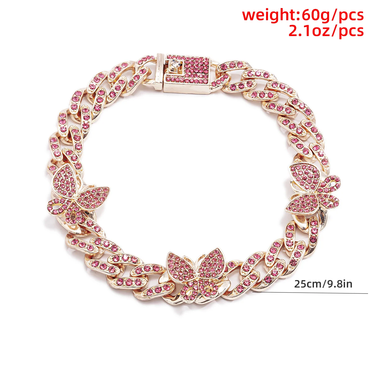 

Salircon Goth Crystal Butterfly Anklets Kpop Rhinestone Cuban Link Chain Ankle Bracelet on the Leg Anklet Women Accessories 2021