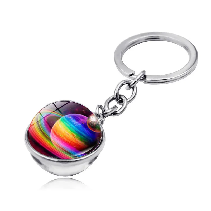 Солнечная система планета брелок галактика Туманность Космос брелок луна земля солнце Марс художественное изображение двусторонний стеклянный шар брелок