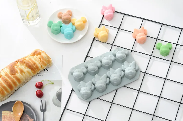 8 сеток в форме Микки торт DIY силиконовая форма льда Куб конфеты шоколадный торт печенье выпечка кондитерские формы помадка украшения торта инструмент