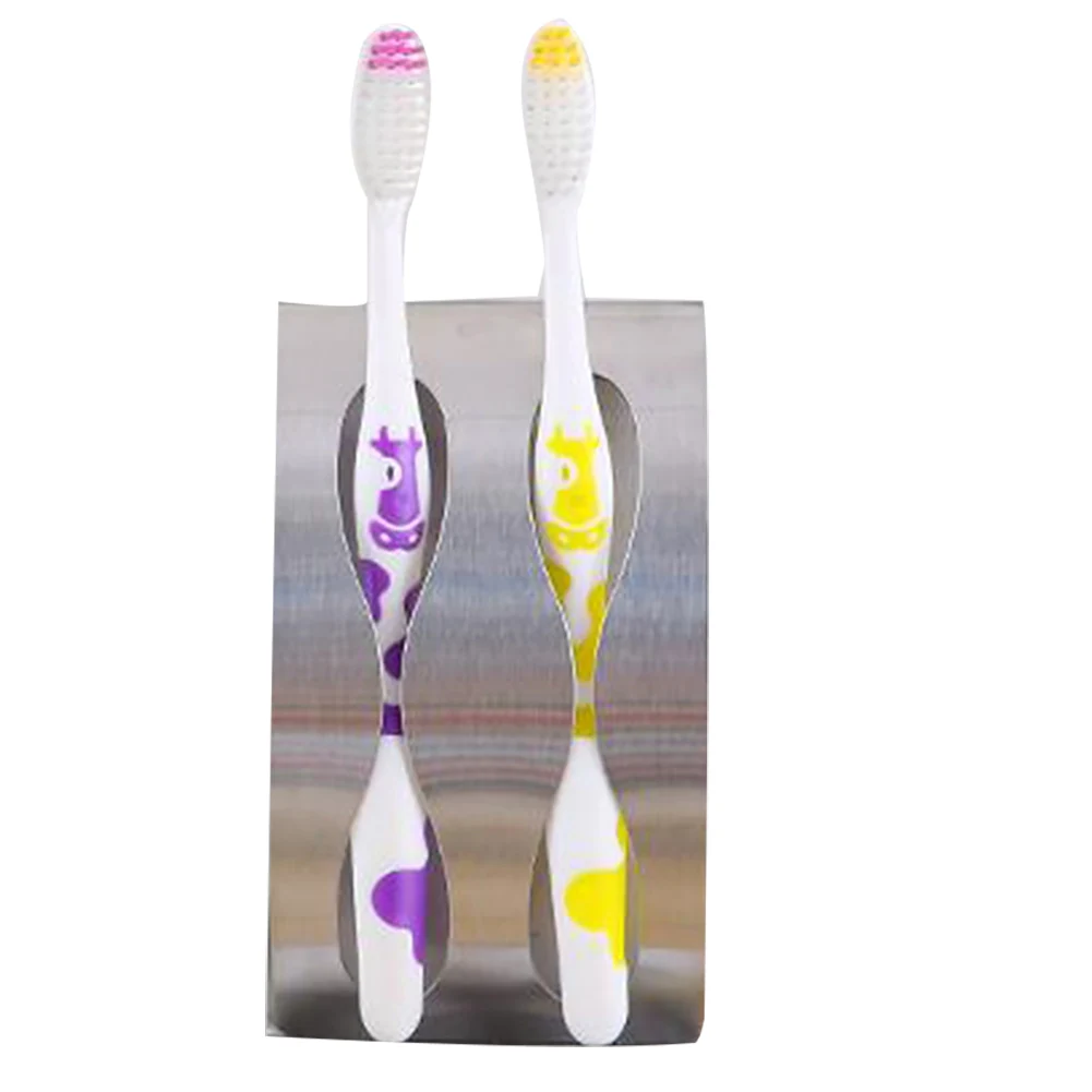 

2021 Stainless Steel Wall Mount Toothbrush Holder 3/2 Hole Self-Adhesive Tooth Brush Organizer Box SSwell