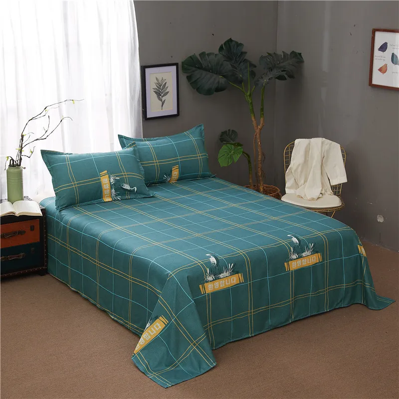 

Home bedding new arrived Bed sheet set 3pcs/set flat sheet + pillowcase Brief bed linens hotel stripe sheet pastoral bedclothes