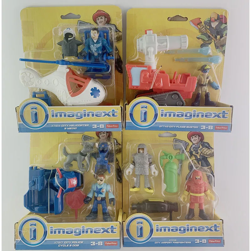 

City Rescue Hero Suit Action Figure City Police Fire Suit Helicopter City Flame Buster Model Ornament Toys Children Gifts