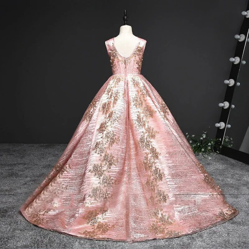 Girl Communion Dress Children Wedding Bridesmaid Dresses Kids Tulle Boutique Ball Gowns Girls Pageant Performance Vestidos |