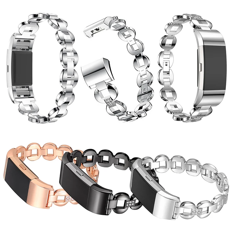 

Replacement Metal Bracelet Adjustable Watch Band Strap for FitbitCharge 2 VDX99