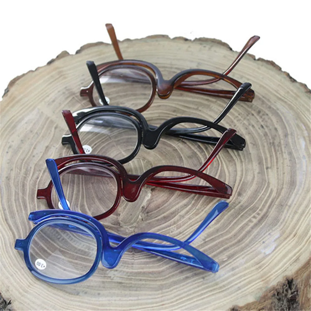 

New Middle-aged and Elderly Rotatable Folding Reading Glasses Single Frame Women's Unilateral Makeup Glasses +1.00~+4.0