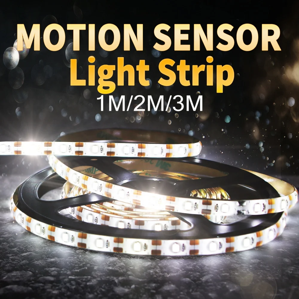 

Night Light PIR Motion Sensor Light Tape SMD 2835 Waterproof Kitchen 5V LED Strip 1M 2M 3M Tiras Led Stair Bed Wardrobe Lamp Bar