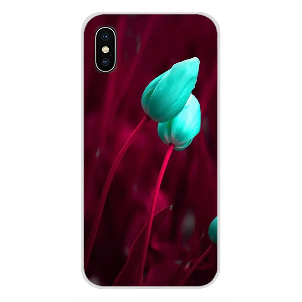 Для Apple iPhone X XR XS 11Pro MAX 4S 5S 5C SE 6S 7 8 Plus ipod touch 5 6 TPU чехол красный синий весенние цветные