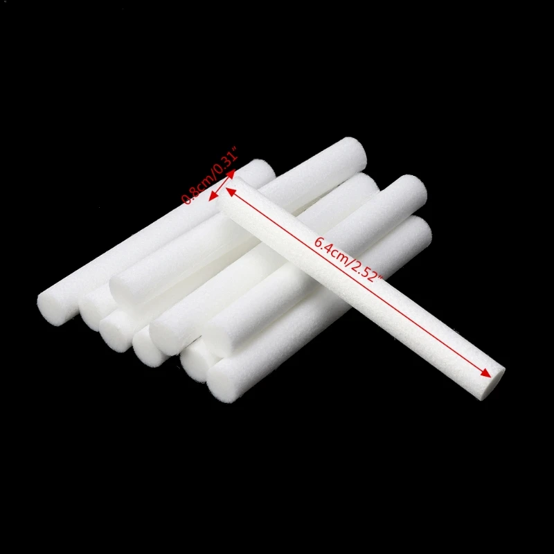 

10Pcs 8mmx64mm Humidifiers Filters Cotton Swab for Humidifier Aroma Diffuser