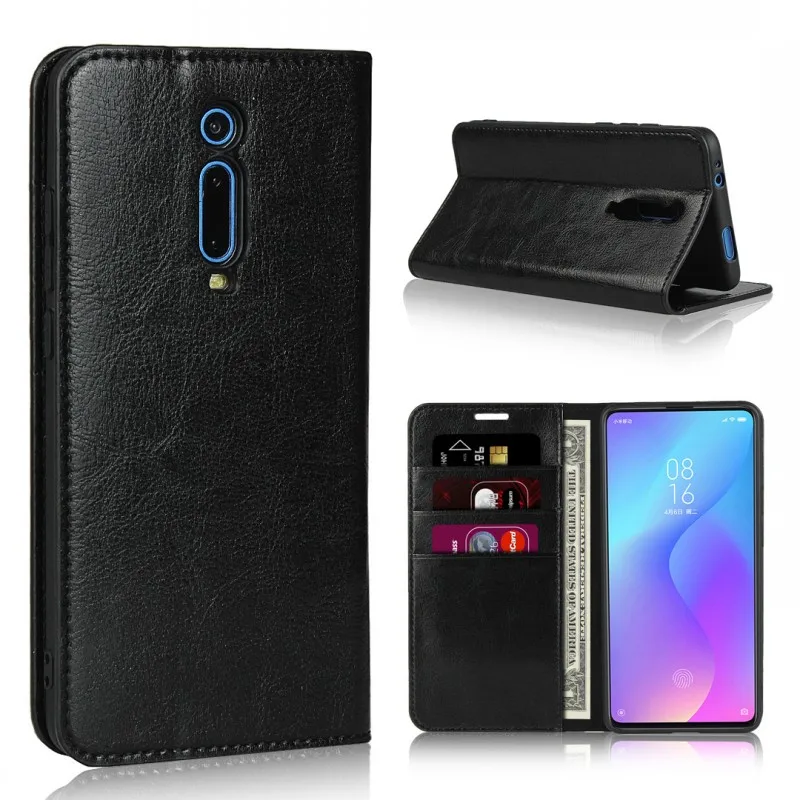 Роскошный чехол кошелек для Xiaomi Mi 9T книжка из натуральной кожи Redmi K20 деловые