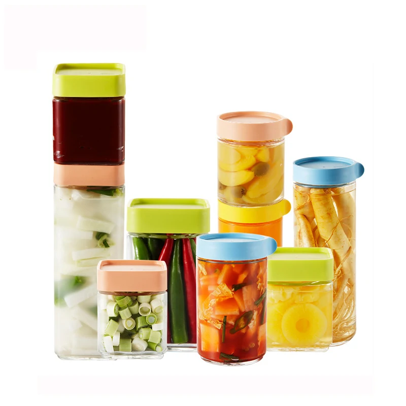 Стеклянная банка с замком и крышкой диспенсер для хлопьев контейнер конфет банки