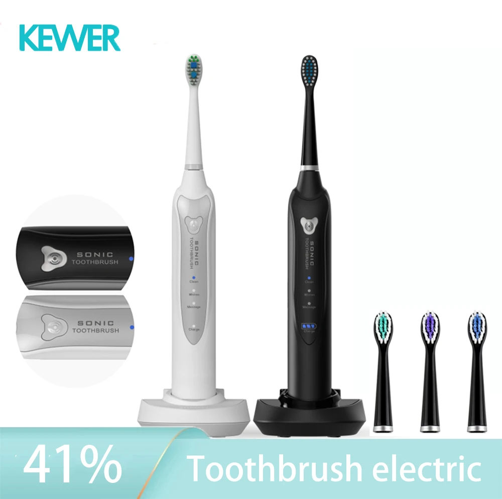 

Электрическая зубная щетка для взрослых, ультразвуковая Водонепроницаемая автоматическая зубная щетка с USB-зарядкой для отбеливания