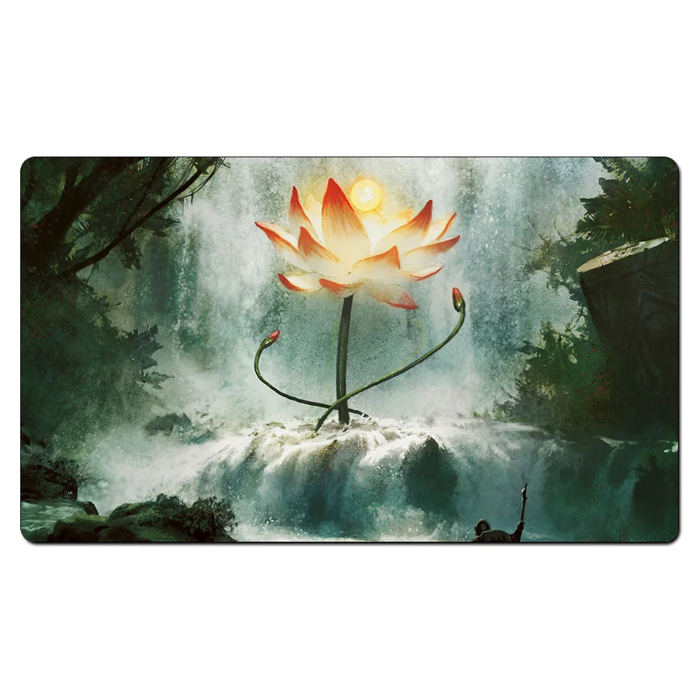 Черный лотос Playmat) демонический репетитор 35X60 см магический игровой коврик сила Девять карт игровой коврик с бесплатным подарочным пакетом - Цвет: KHALNI HEART EXPEDIT
