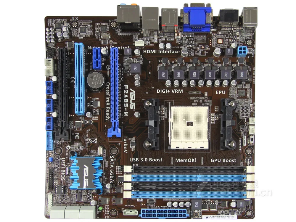 Оригинальная материнская плата для ASUS F2A85-M DDR3 разъем FM2 USB2.0 USB3.0 64 Гб DVI HDMI VGA A85X