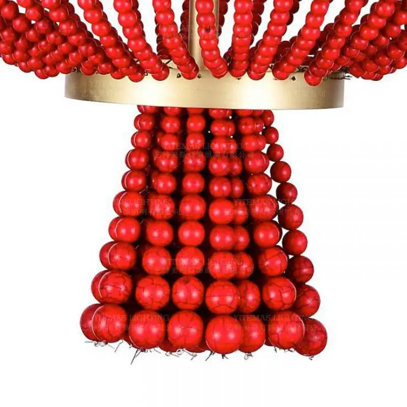 Красный Бирюзовый подвесной светильник золотой скандинавский домашний