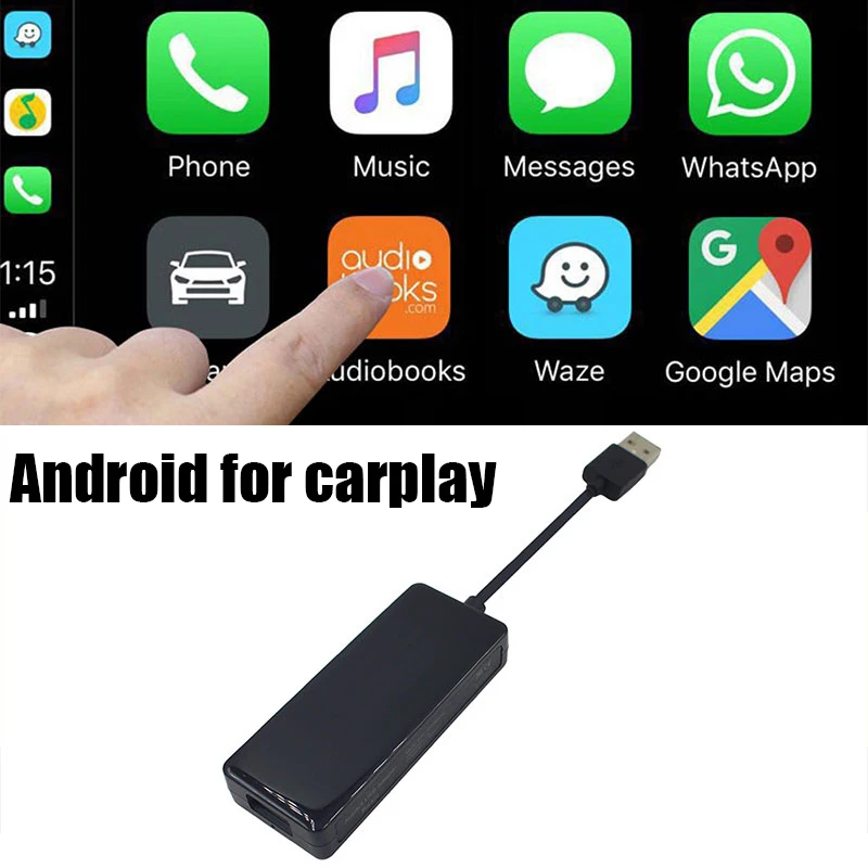 Carlinkit черная Автомобильная короткая тяга ключ автомобильный fm радио mirro link bluetooth