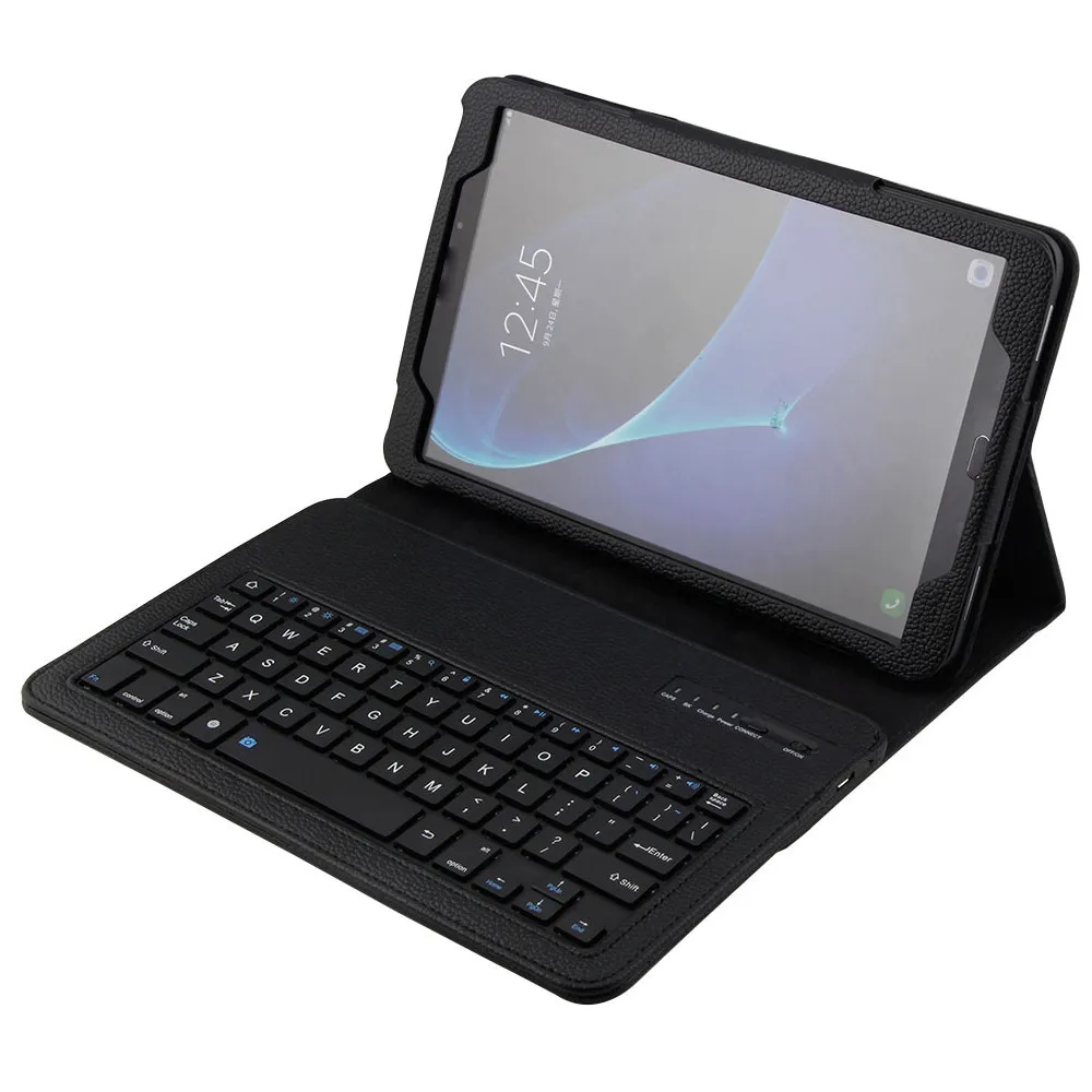Bluetooth клавиатура чехол для Samsung Galaxy Tab A 10,1 T580 Funda+ пленка+ ручка клавиатура мини беспроводной