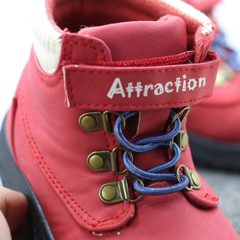 Зимние ботинки 2019 детские Martin Детская качественная кожаная Уличная обувь для