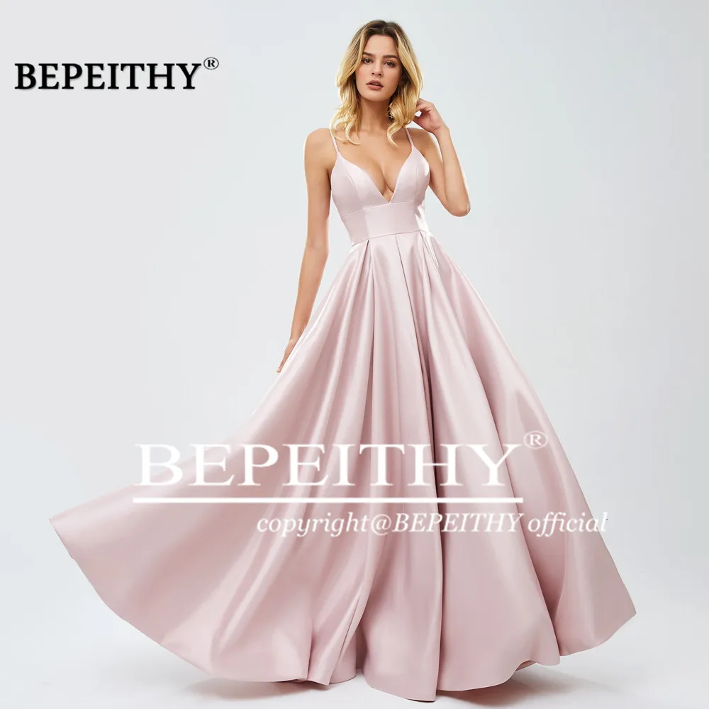 BEPEITHY сексуальное длинное вечернее платье на тонких бретельках красное с