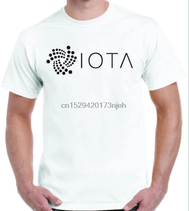 Iota валюта Биткоин блокней криптовалюты футболка с логотипом Майнинг эфир обмен