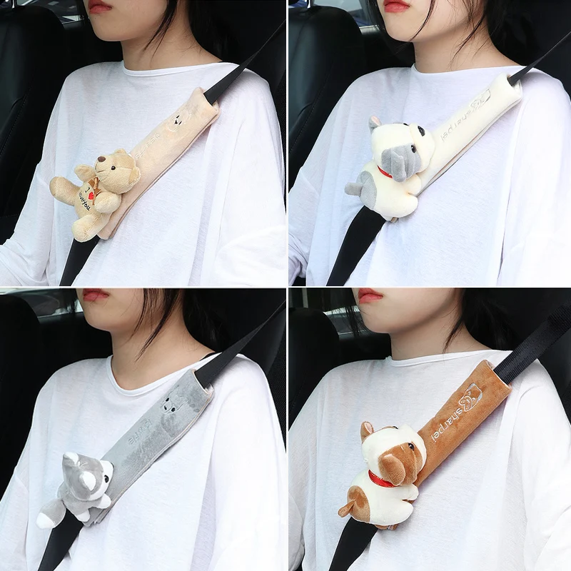

Car Seat Belt Shoulder Pad Protector Creative Personality Child Cartoon Protection Anti Strangulation Neck Soft Seatbelt Cover
