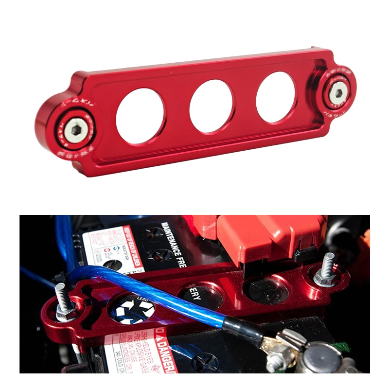 

Free Shipping Car Racing Battery Tie Down Hold Bracket Lock Anodized for JDM Honda Civic/CRX 88-00 Car Accessory PQY-BTD71