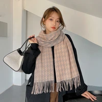 2021 women fashion 100 viscose scarf female luxury brand houndstooth pattern foulard shawls and scaves beach cover ups hijab