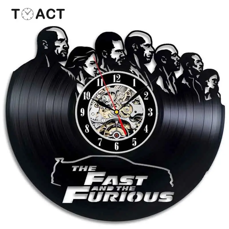 Светящиеся Настенные часы виниловая запись настенные современный дизайн