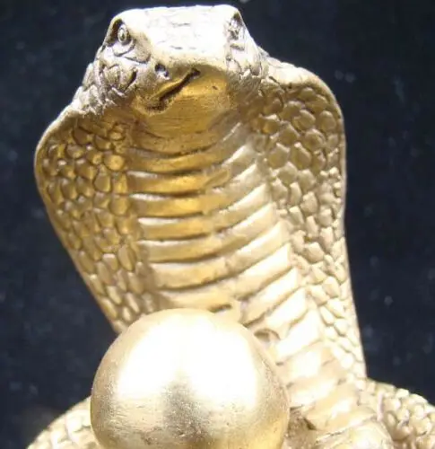 Collectible Handmade Carved Statue Figurine Brass Chinese Zodiac Snake | Дом и сад