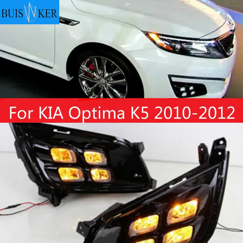 Pair LED DRL For Kia Optima K5 2014 2015 Daytime Running Light
