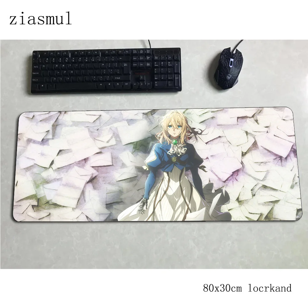 Фиолетовый Коврик для мыши evergarden игровой коврик в стиле аниме 800x300x3 мм ноутбука