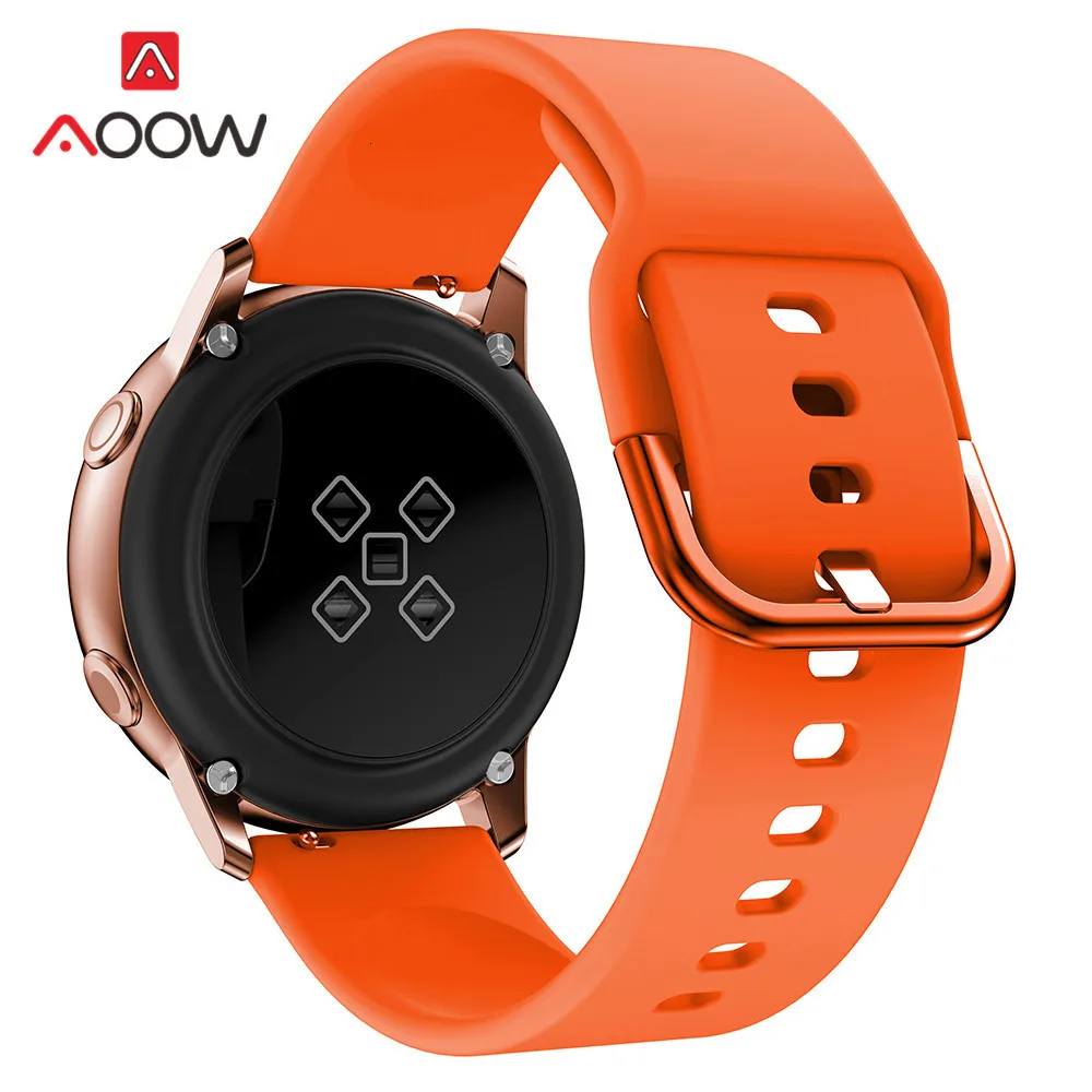 20 мм силиконовый ремешок для часов для samsung Galaxy Watch Active 42 мм Garmin Huami Amazfit bip huawei сменный Браслет