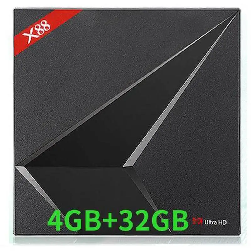 4GB32GB Android 9,0 ТВ приставка X88 MAX Plus 4 Гб ОЗУ 64 Гб ПЗУ Rockchip 2,4G/5G двойная Wifi приставка X88MAX Smart 4K медиаплеер 4G32G - Цвет: 4GB32GB