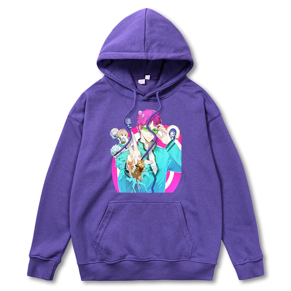 

Толстовка Saiki Kusuo Sainan с аниме принтом, Мужская модная Осенняя флисовая толстовка, повседневный теплый мужской пуловер, топы