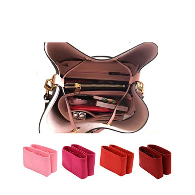 

Fits For Neo noe Insert Bags Organizer Makeup Handbag Organize Travel Inner Purse Portable Cosmetic base shaper for neonoe 2021