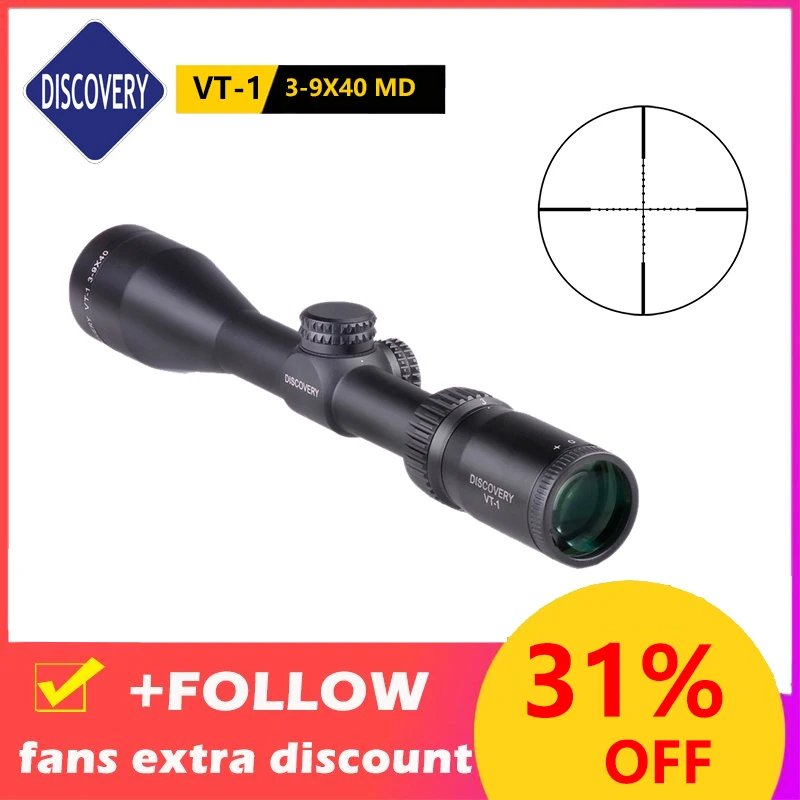

Discovery Luneta Bezel 3x9x40 Rifle Scope Optical Sight Tactical Spotting Scope For Rifle Hunting Collimator RifleScope Sight