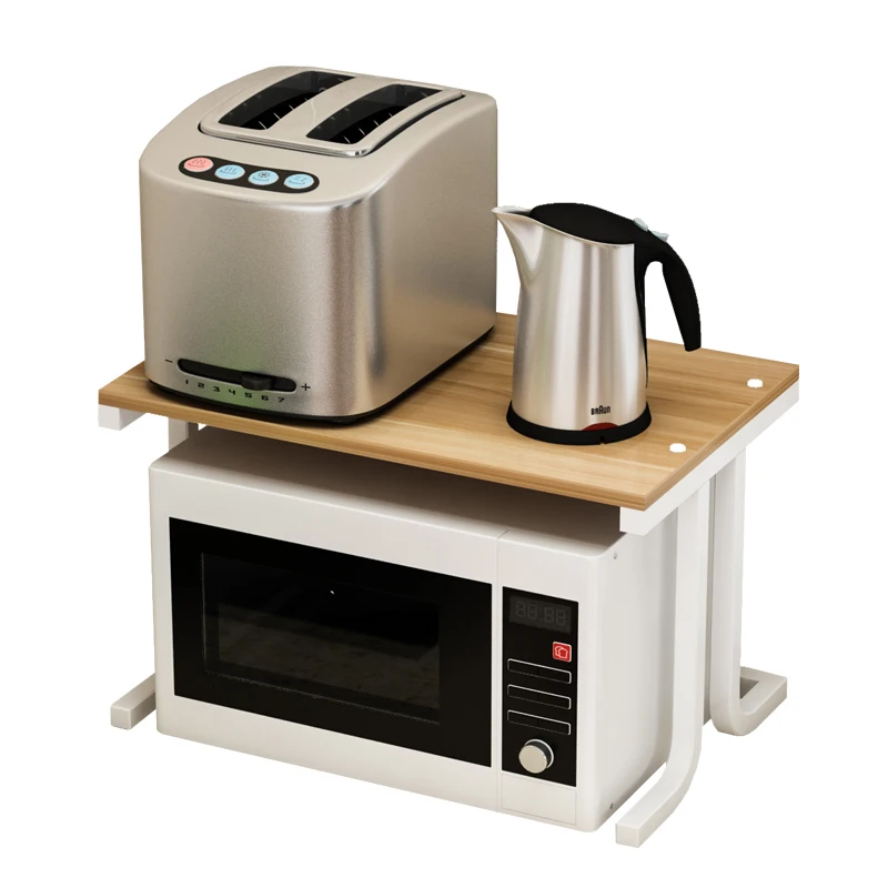 

Microwave Oven Rack Shelf Kitchen Receive Seasoning Frame Simple Ground Frame Multi-functional Storage In The Kitchen