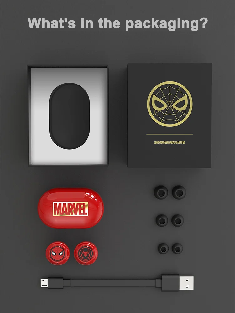 Наушники с сертификатом Marvel капитан Марвел TWS железный человек беспроводные