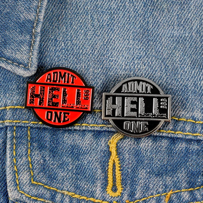 Эмалированная брошь в стиле панк для мужчин и женщин значок виде билета