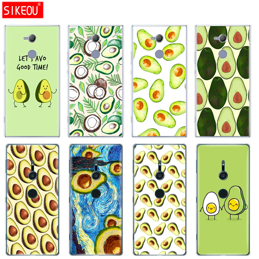 Силиконовый чехол для телефона sony xperia XA1 XA2 ULTRA PLUS L1 L2 XZ1 XZ2 compact XZ PREMIUM Cute Avocado