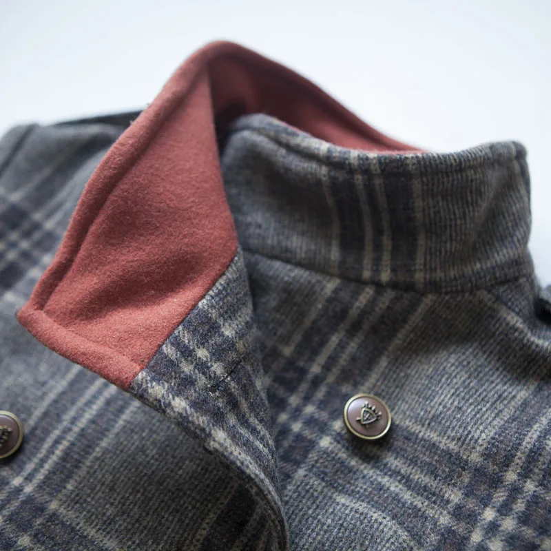 Женское шерстяное пальто оригинальный дизайн винтажное элегантное приталенное