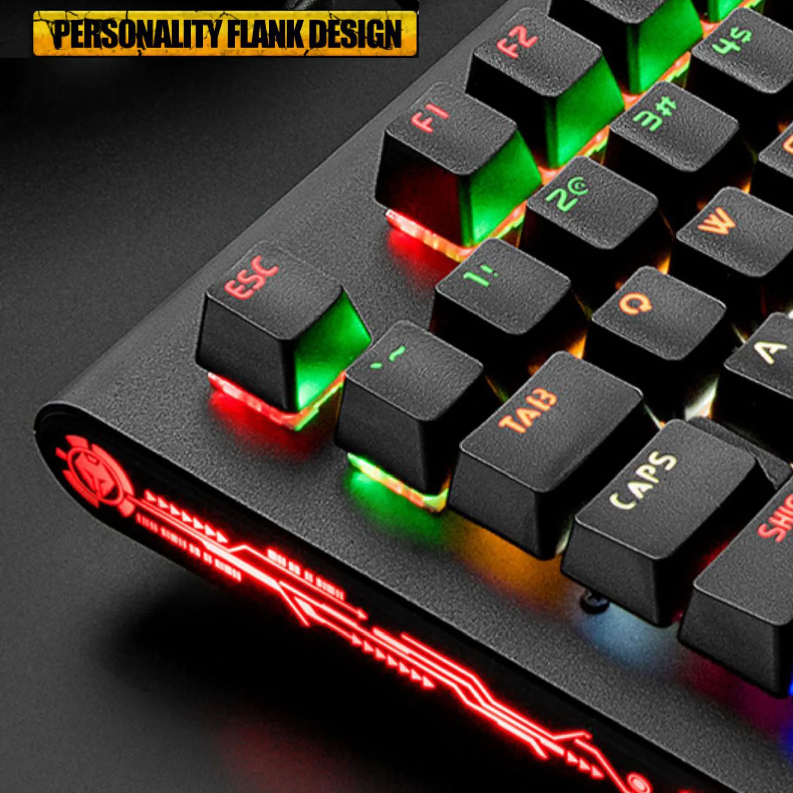 Brand New k1000 USB wired Mehanical keyboard Mixed color clavier Gamer keyboards