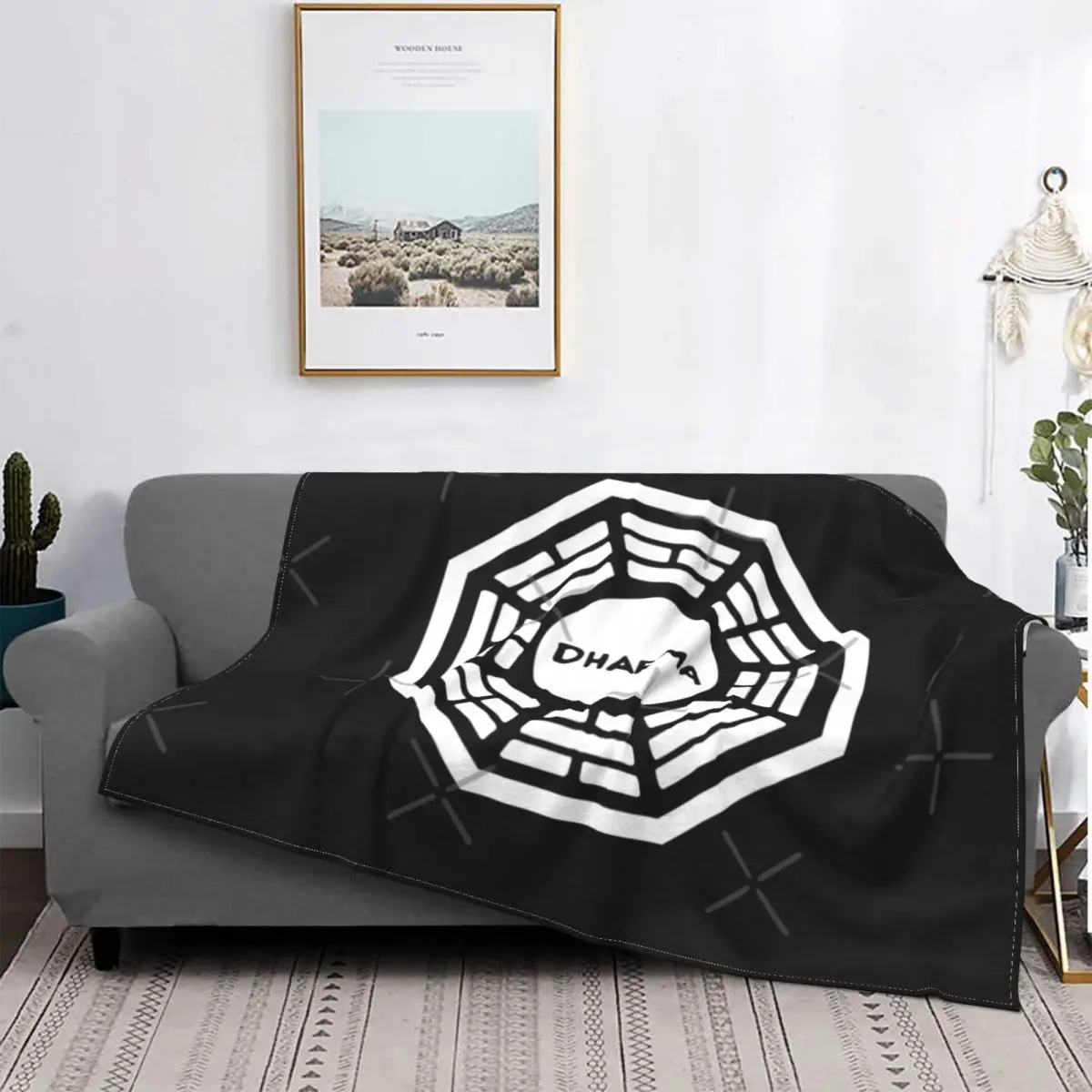 

Manta de la iniciкоктейльная Dharma, colcha de cama, alfombra a cuadros, cubierta de playa, manta con capucha, ropa de cama de algodón
