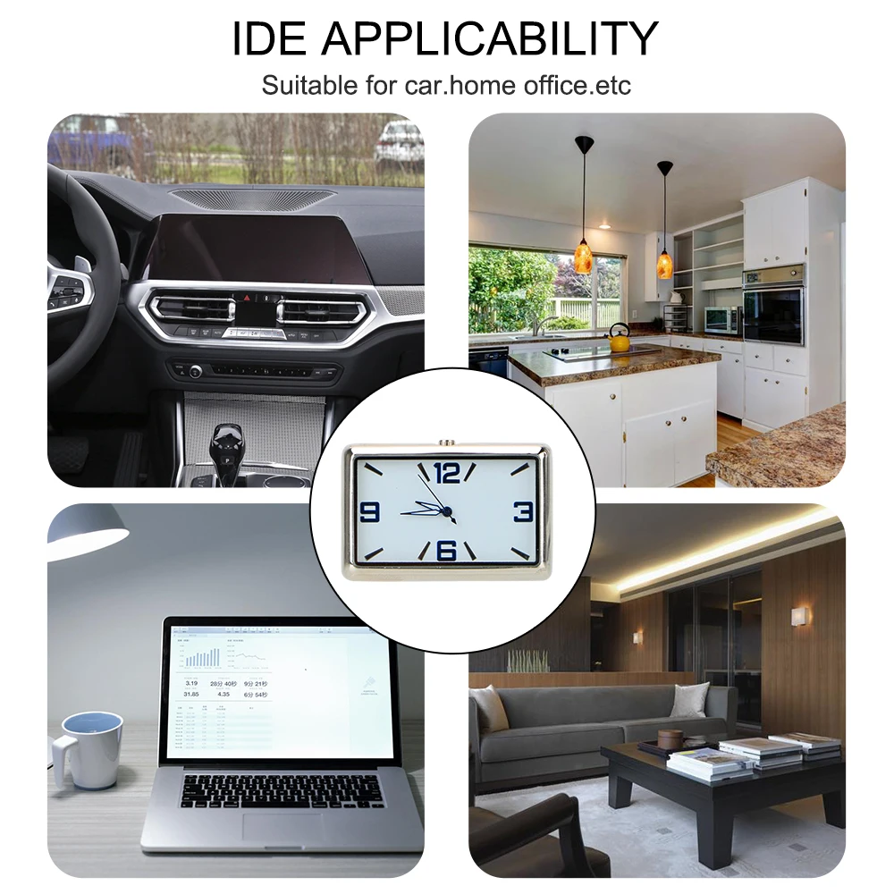 LEEPEE автомобильные часы кварцевые на клейкой основе Двусторонняя наклейка модные