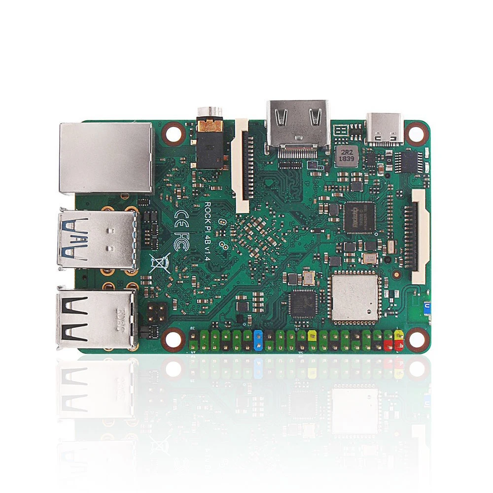 ShenzhenMaker ROCK PI 4B V1.4 Rockchip RK3399SBC имеет шестиядерный процессор ARM Cortex дисплей Raspberry Pi и