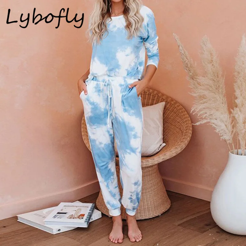 Спортивные женские комплекты повседневная женская одежда для сна с галстуком