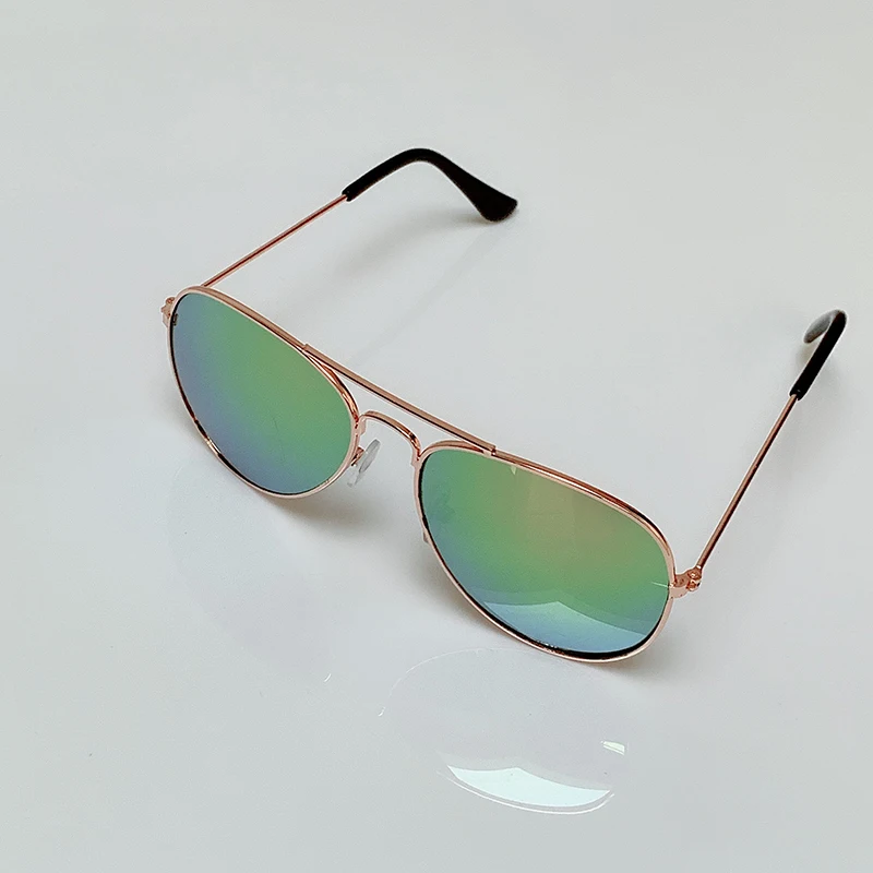 Очки для мальчиков и девочек солнцезащитные очки из сплава в стиле ретро модные