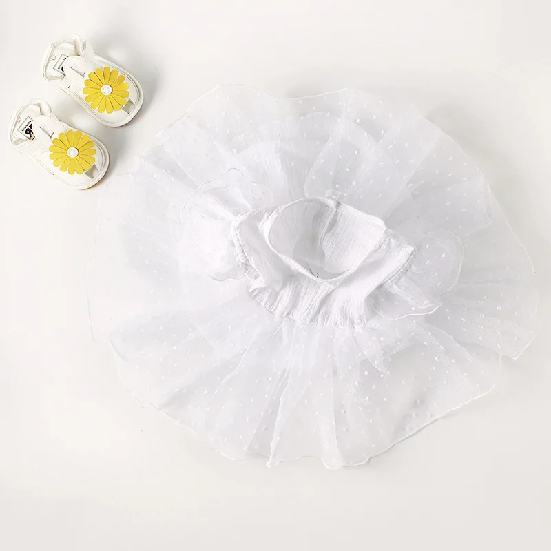 Детский комбинезон для новорожденных летняя хлопковая Милая Кружевная белая