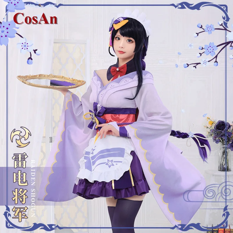 

CosAn Hot Game Genshin Impact Raiden Shogun Cosplay Costume Sweet Lovely Maid Outfit Activity Party Role Play Clothing S-XL