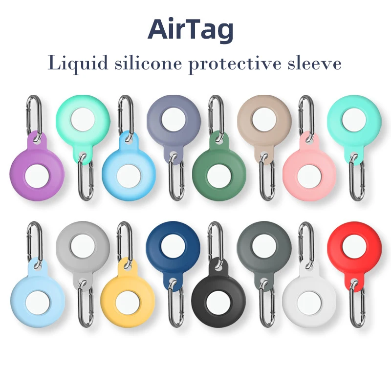 

Protective Cover For Aircovered AirTag Case Silicone Protector Bumper Case Compatible with Apple AirTags Tracker Buckle